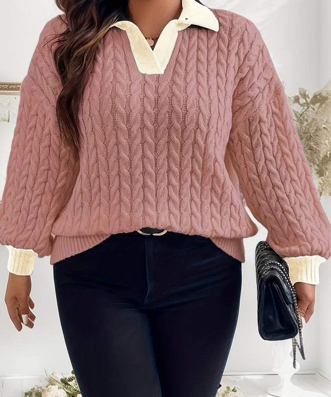 KissICON Women's Plus Size Winter Sweater - Soft Stretchy