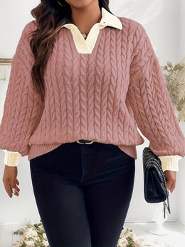 KissICON Women's Plus Size Winter Sweater - Soft Stretchy