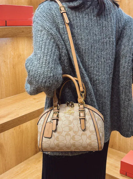 KissICON Handbag Women's Retro Shell Bag – Luxury Printed Leather Crossbody & Shoulder Handbag