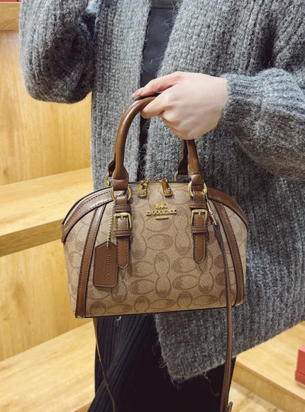 KissICON Handbag Women's Retro Shell Bag – Luxury Printed Leather Crossbody & Shoulder Handbag