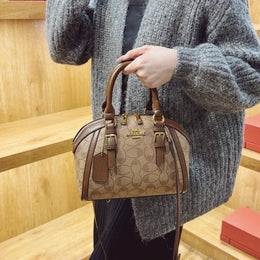 KissICON Handbag Women's Retro Shell Bag – Luxury Printed Leather Crossbody & Shoulder Handbag