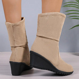 KissICON Women's Round Toe Short Boots Autumn Winter New
