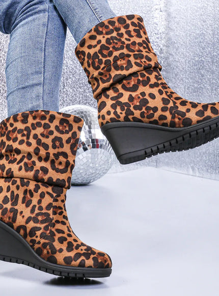 KissICON Women's Round Toe Short Boots Autumn Winter New