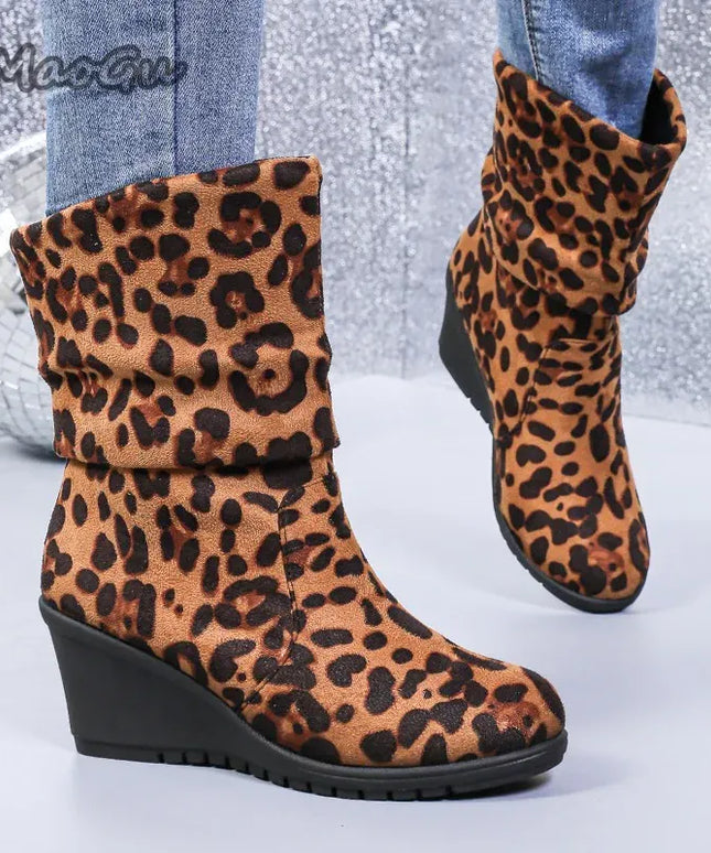 KissICON Women's Round Toe Short Boots Autumn Winter New
