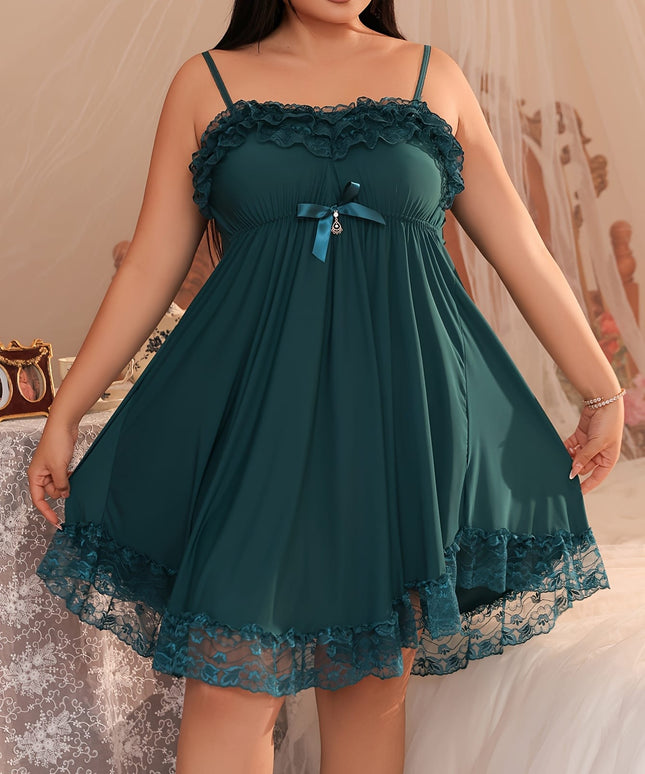 jkthpu-45 Women's sexy and erotic sleeping skirt with lace patchwork suspender skirt, slim fit backless solid color home wear