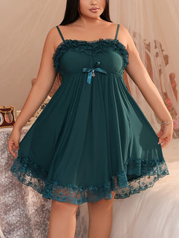 jkthpu-45 Women's sexy and erotic sleeping skirt with lace patchwork suspender skirt, slim fit backless solid color home wear