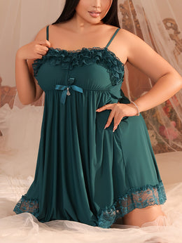 jkthpu-45 Women's sexy and erotic sleeping skirt with lace patchwork suspender skirt, slim fit backless solid color home wear