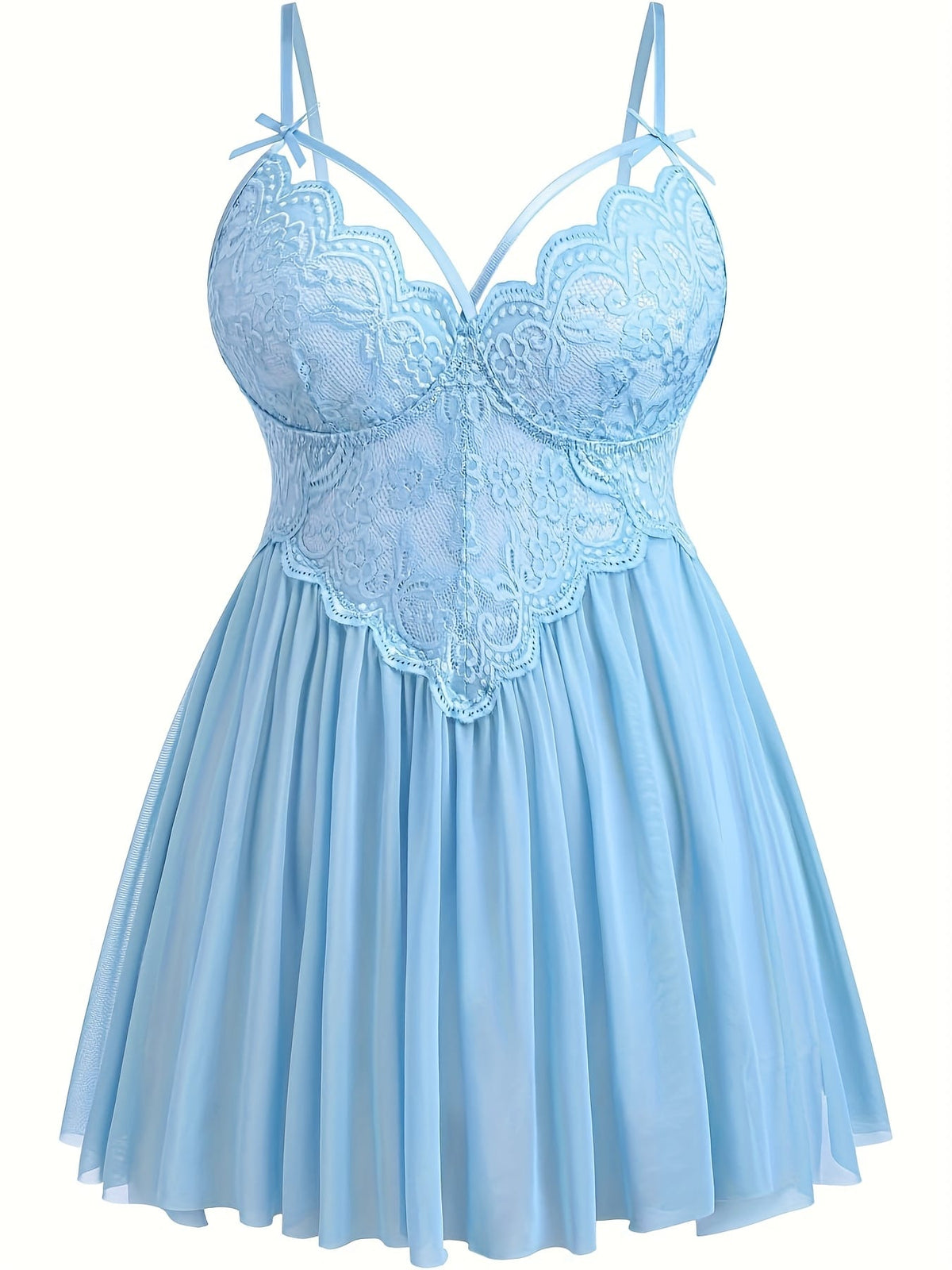 jkthpu-45 Women's sexy lingerie, sexy lace babydoll dress, Women's suspender nightdress, mesh pajamas, side slit nightdress, home daily pajamas