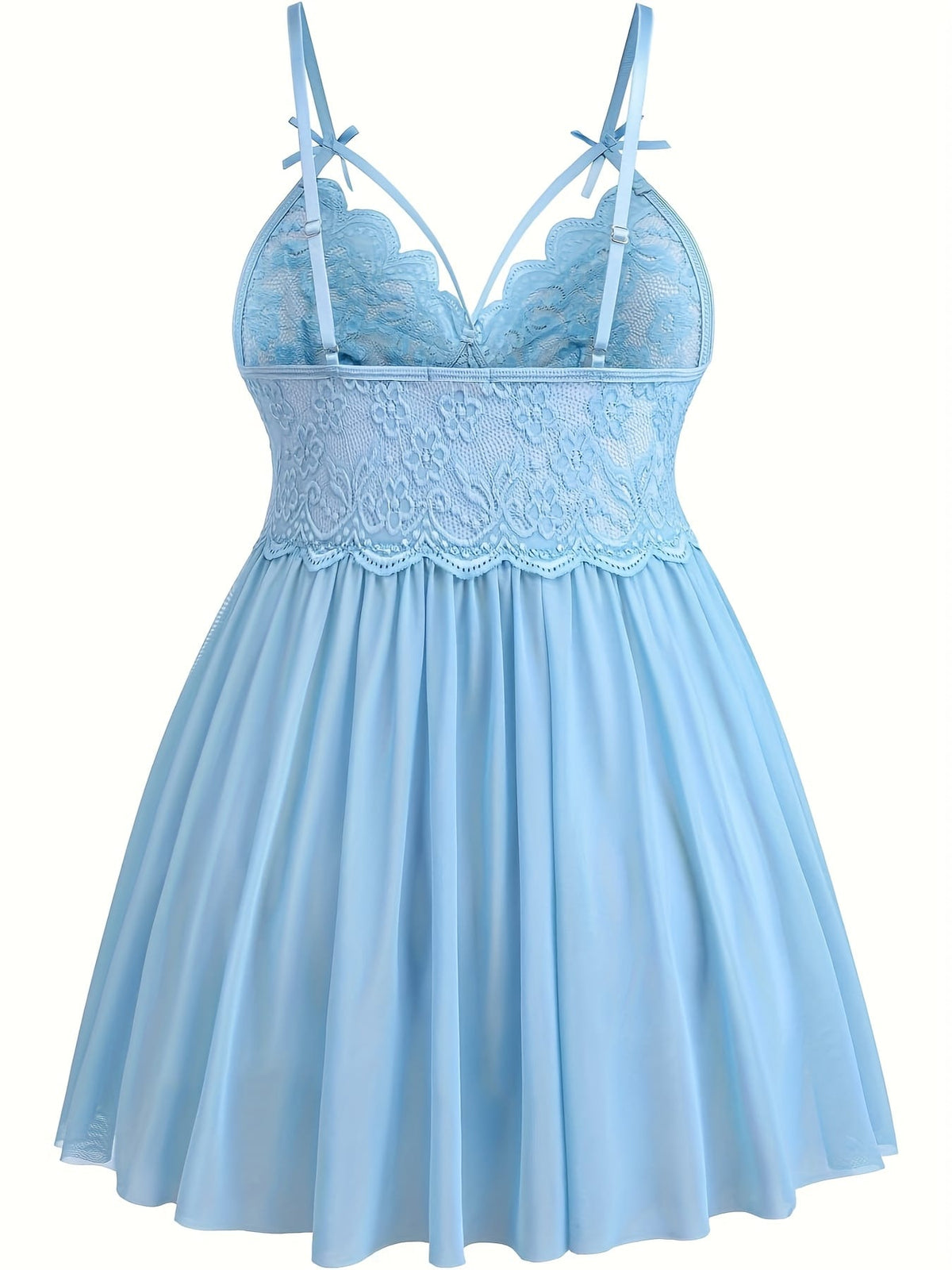 jkthpu-45 Women's sexy lingerie, sexy lace babydoll dress, Women's suspender nightdress, mesh pajamas, side slit nightdress, home daily pajamas