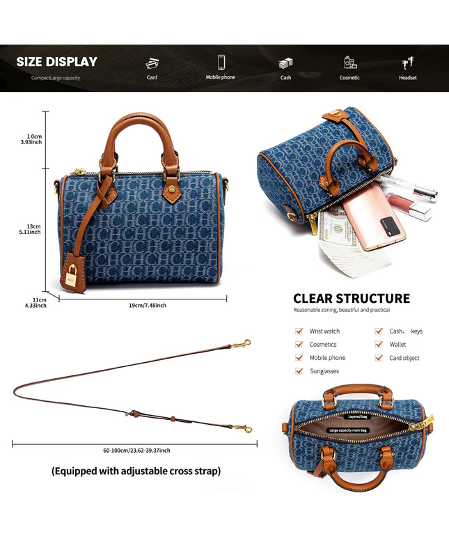 Dropshipman Women's Shoulder Bag 2025 New Cowboy Splicing Pillow Bag, Casual Party Women's Handbag