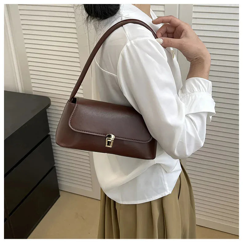 KissICON Women's Shoulder Handbag – Solid Color Hand
