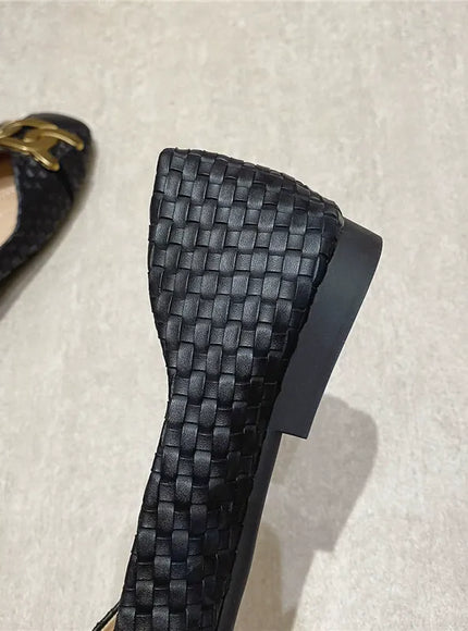 KissICON Women's Single Shoes 2021 New Shallow Metal Buckle