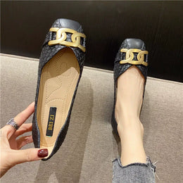 KissICON Women's Single Shoes 2021 New Shallow Metal Buckle