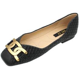 KissICON Women's Single Shoes 2021 New Shallow Metal Buckle