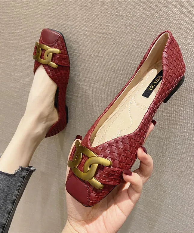 KissICON Women's Single Shoes 2021 New Shallow Metal Buckle