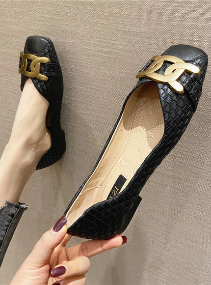 KissICON Women's Single Shoes 2021 New Shallow Metal Buckle