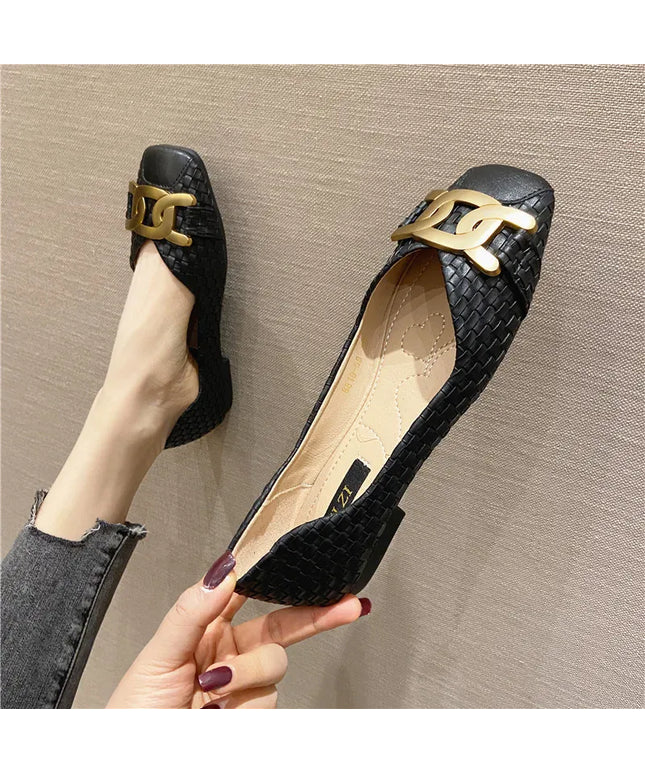 KissICON Women's Single Shoes 2021 New Shallow Metal Buckle