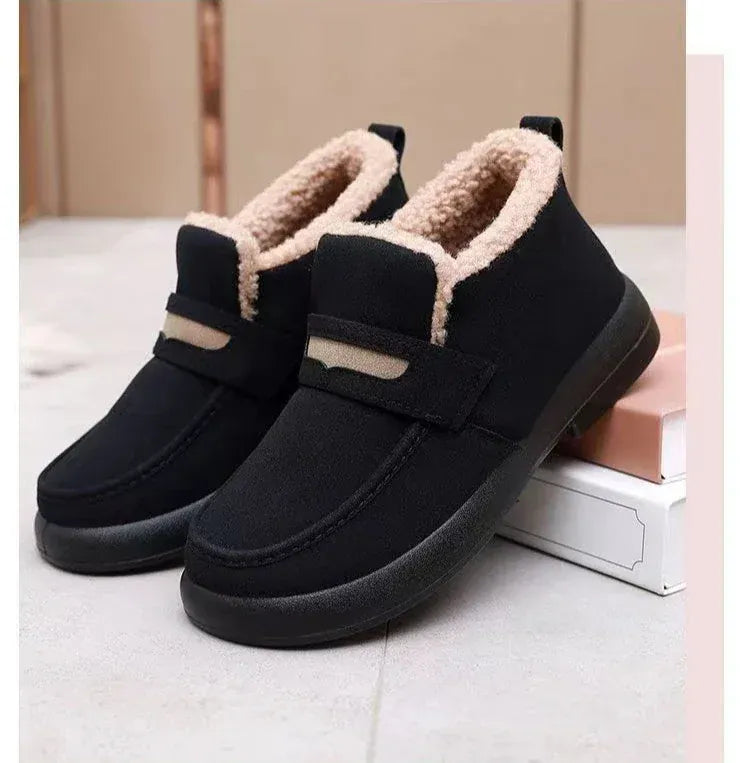 KissICON Women's Snow Boots Soft Loafers Women's Winter Korean