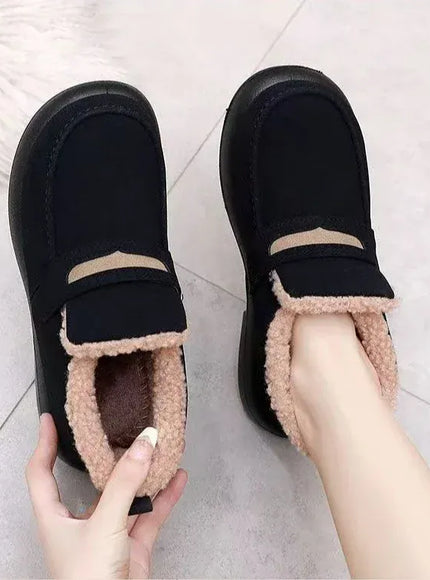 KissICON Women's Snow Boots Soft Loafers Women's Winter Korean
