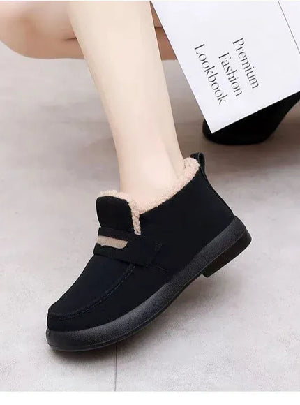 KissICON Women's Snow Boots Soft Loafers Women's Winter Korean