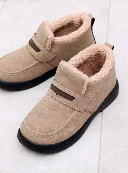 KissICON Women's Snow Boots Soft Loafers Women's Winter Korean