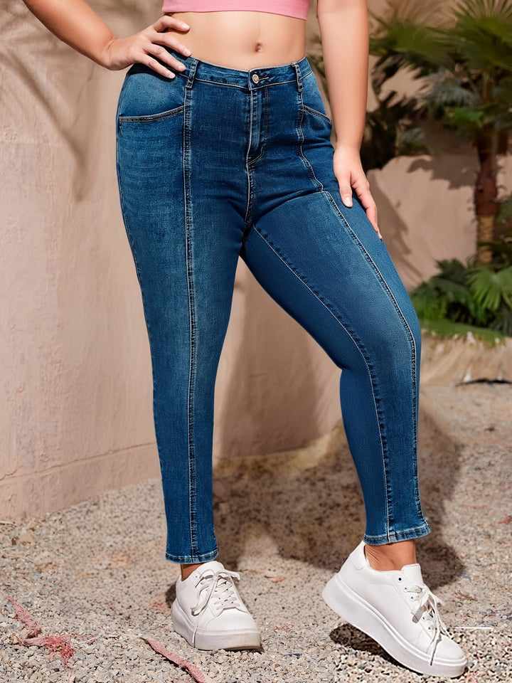 Women's Stretch Skinny Jeans - High Waisted Tummy