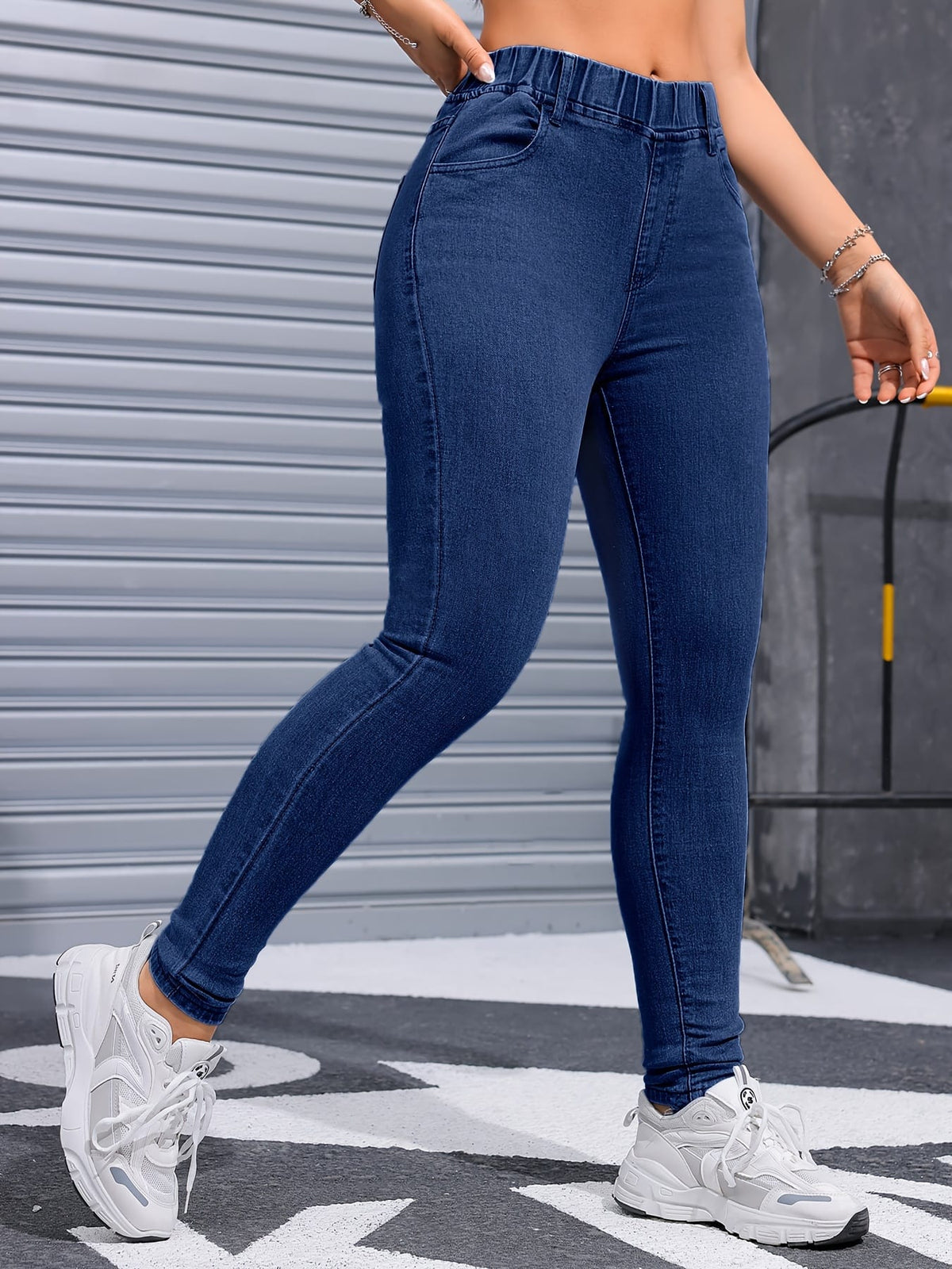 jkthpu-45 Women's Stretch Skinny Jeans - Non-See-Through Stretchy Pants,