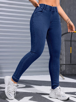 jkthpu-45 Women's Stretch Skinny Jeans - Non-See-Through Stretchy Pants,