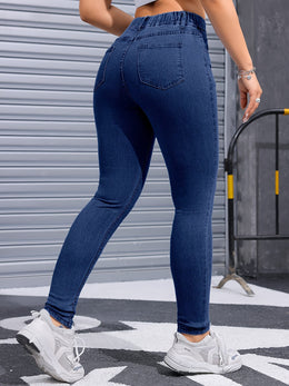 jkthpu-45 Women's Stretch Skinny Jeans - Non-See-Through Stretchy Pants,