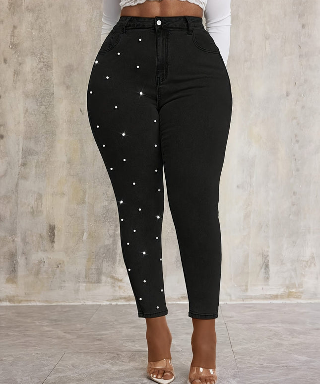 jkthpu-45 Women'S Stretchy Black Jeans - Non-See-Through Stretchy Pants