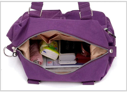 KissICON Women's Top-handle Big Handbag – Nylon Bags Waterproof