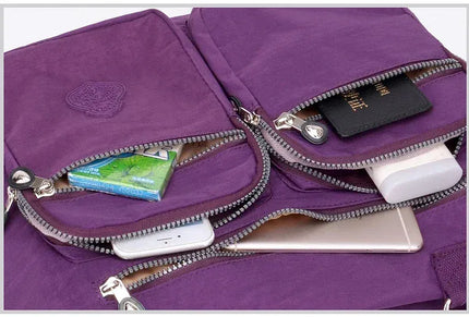 KissICON Women's Top-handle Big Handbag – Nylon Bags Waterproof