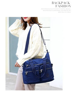 KissICON Women's Top-handle Big Handbag – Nylon Bags Waterproof