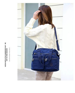 KissICON Women's Top-handle Big Handbag – Nylon Bags Waterproof