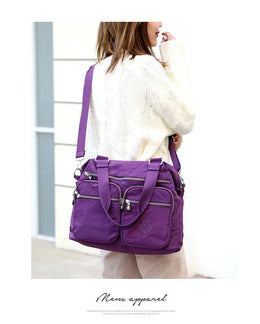 KissICON Women's Top-handle Big Handbag – Nylon Bags Waterproof