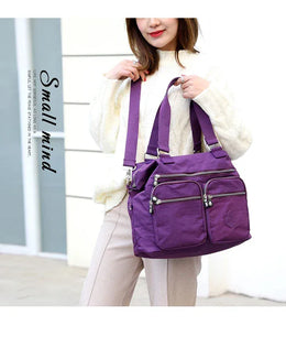 KissICON Women's Top-handle Big Handbag – Nylon Bags Waterproof