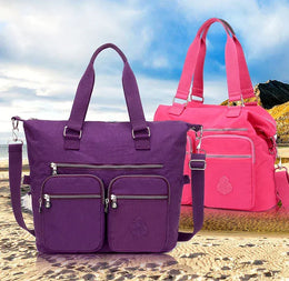 KissICON Women's Top-handle Big Handbag – Nylon Bags Waterproof