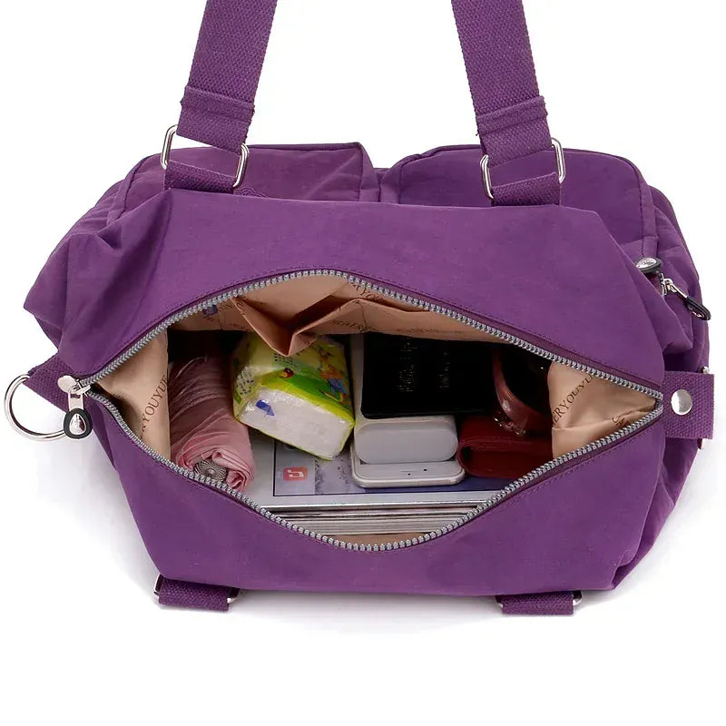 KissICON Women's Top-handle Big Handbag – Nylon Bags Waterproof