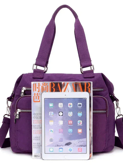 KissICON Women's Top-handle Big Handbag – Nylon Bags Waterproof