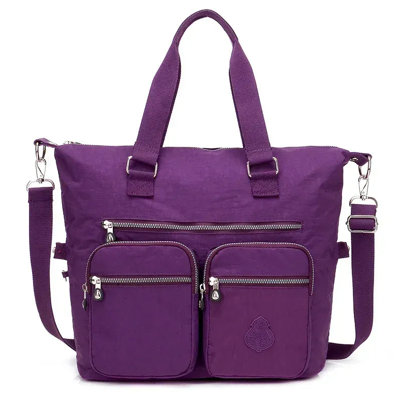 KissICON Women's Top-handle Big Handbag – Nylon Bags Waterproof