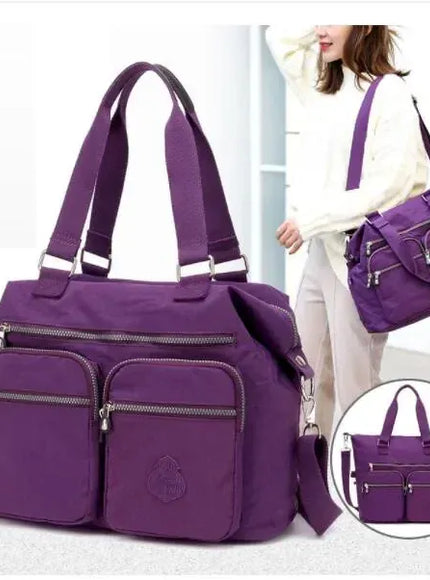 KissICON Women's Top-handle Big Handbag – Nylon Bags Waterproof