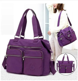KissICON Women's Top-handle Big Handbag – Nylon Bags Waterproof