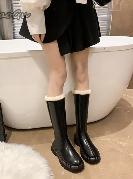 KissICON Women's Winter Short/Long Tube Cotton Boots Thick Sole