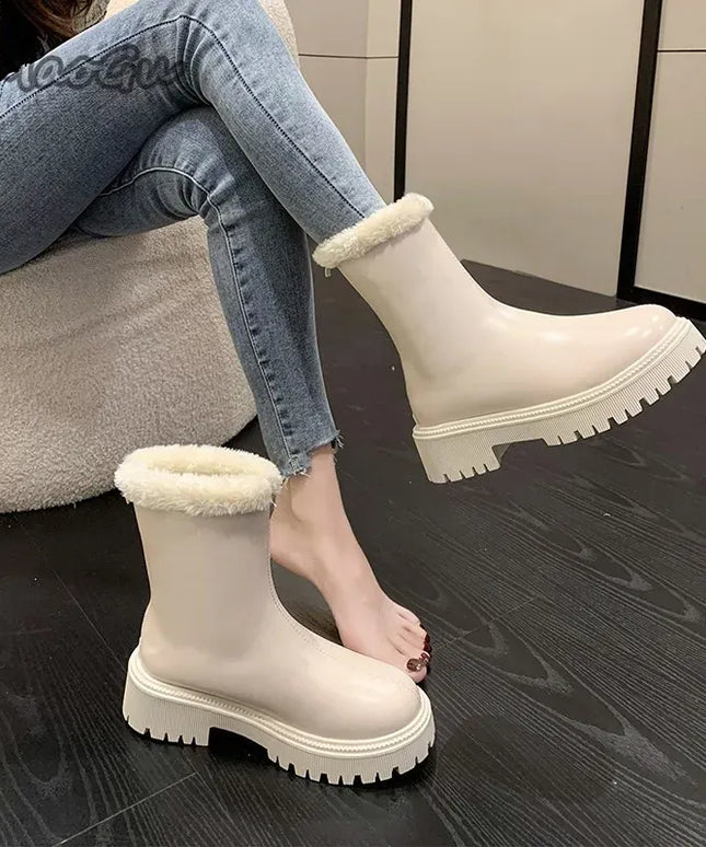 KissICON Women's Winter Short/Long Tube Cotton Boots Thick Sole