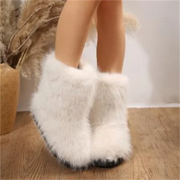 KissICON Women's Winter Snow Boots Outdoor Luxury Furry Faux