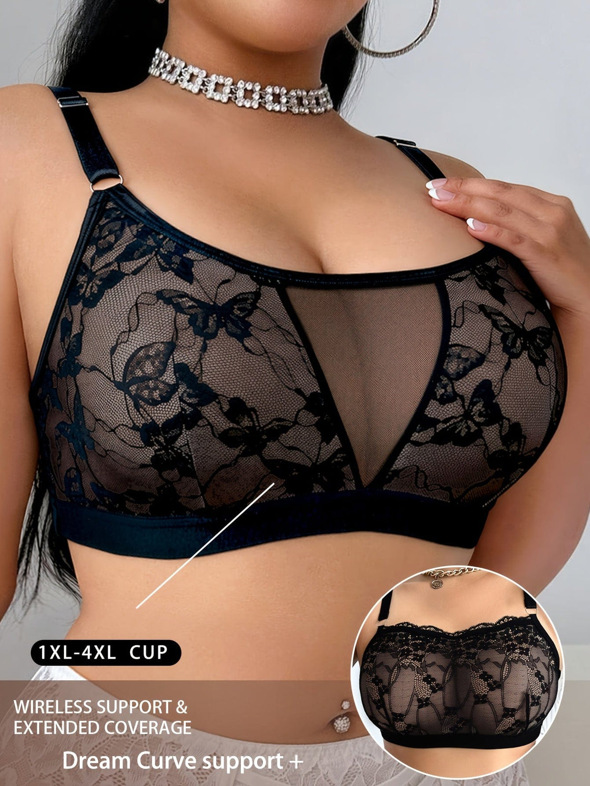 KissICON Women's Wire-free Bra – Full-coverage