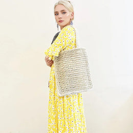 KissICON Women's Woven Tote – Shoulder Daily Commuting