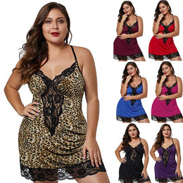 KissICON Women Spaghetti Straps Nightgowns Lace Sexy Sleepdress Plus Size Nightdress Satin Lingerie Sets Women's Pajamas Home Clothes