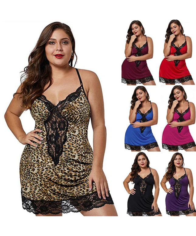 KissICON Women Spaghetti Straps Nightgowns Lace Sexy Sleepdress Plus Size Nightdress Satin Lingerie Sets Women's Pajamas Home Clothes