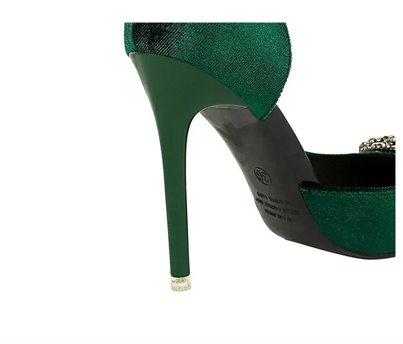 KissICON Women Super High Heels Velvet Pumps Shallow Mouth